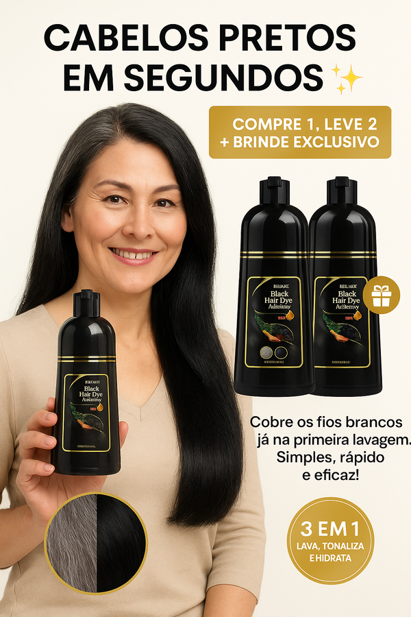 Compre 1 leve 2 - Shampoo Tonalizante Botânico Natural + Pente premium de brinde